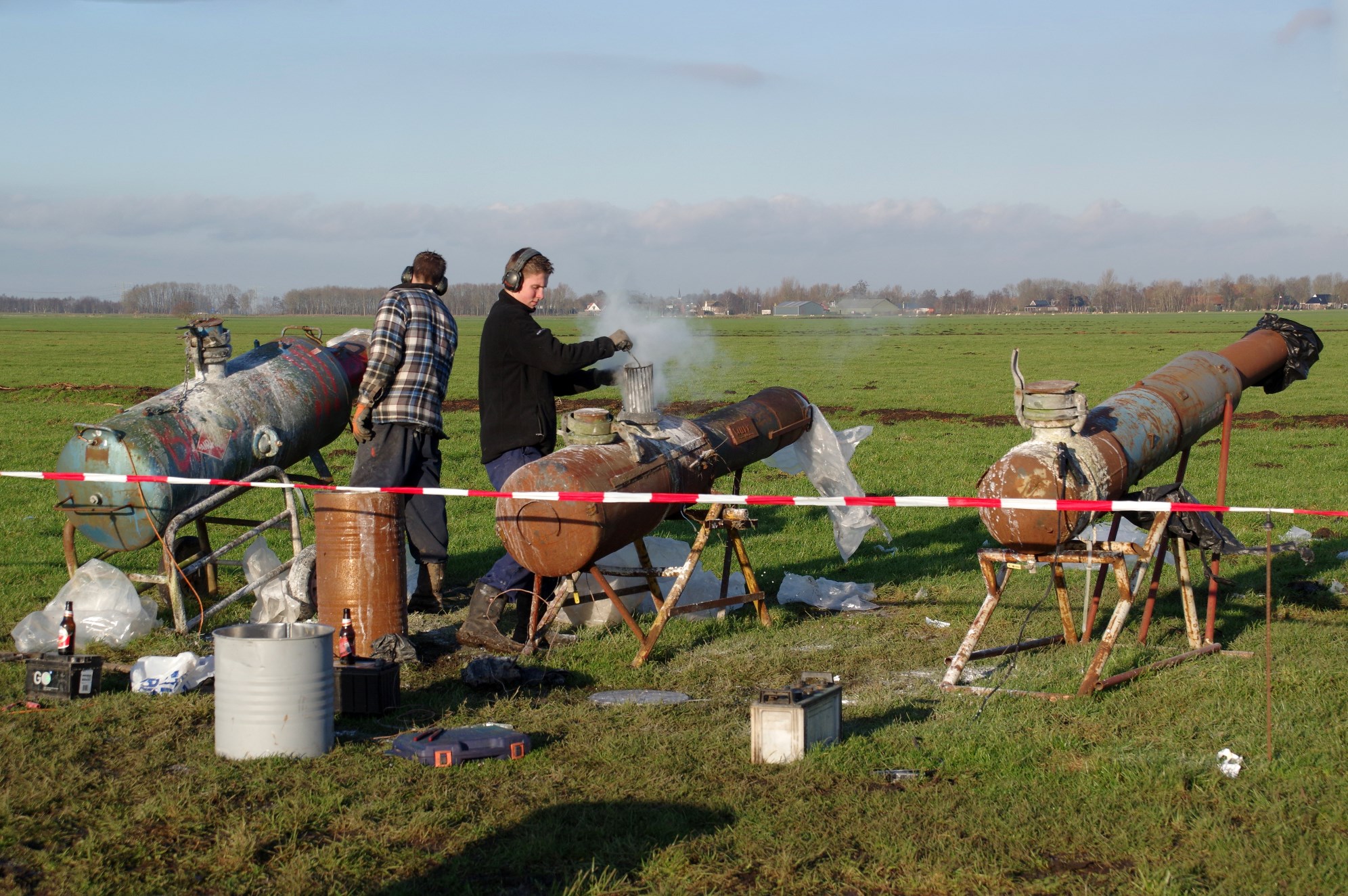 Carbid schieten in Spanga