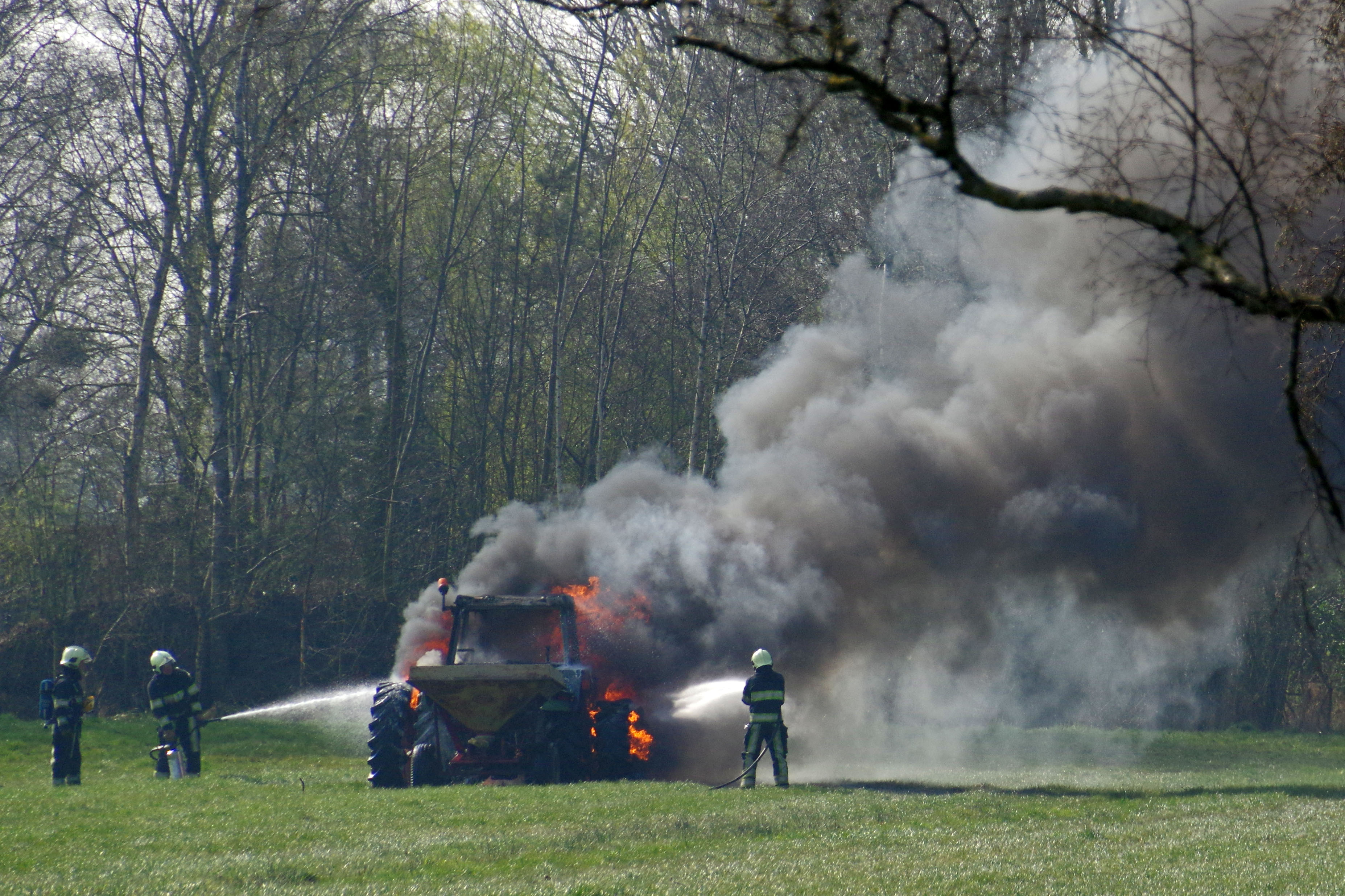 Trekker in de brand