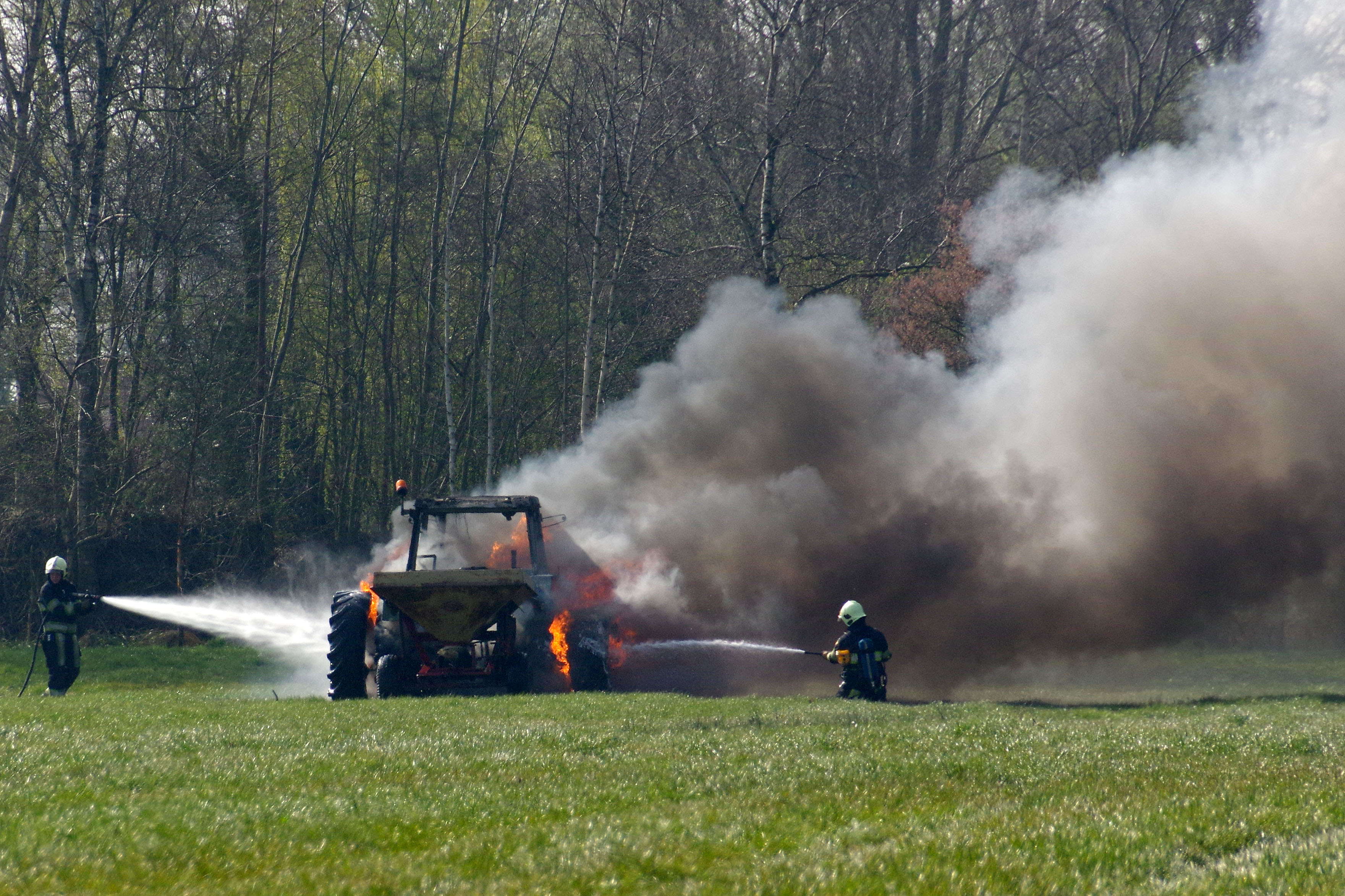 Trekker in de brand