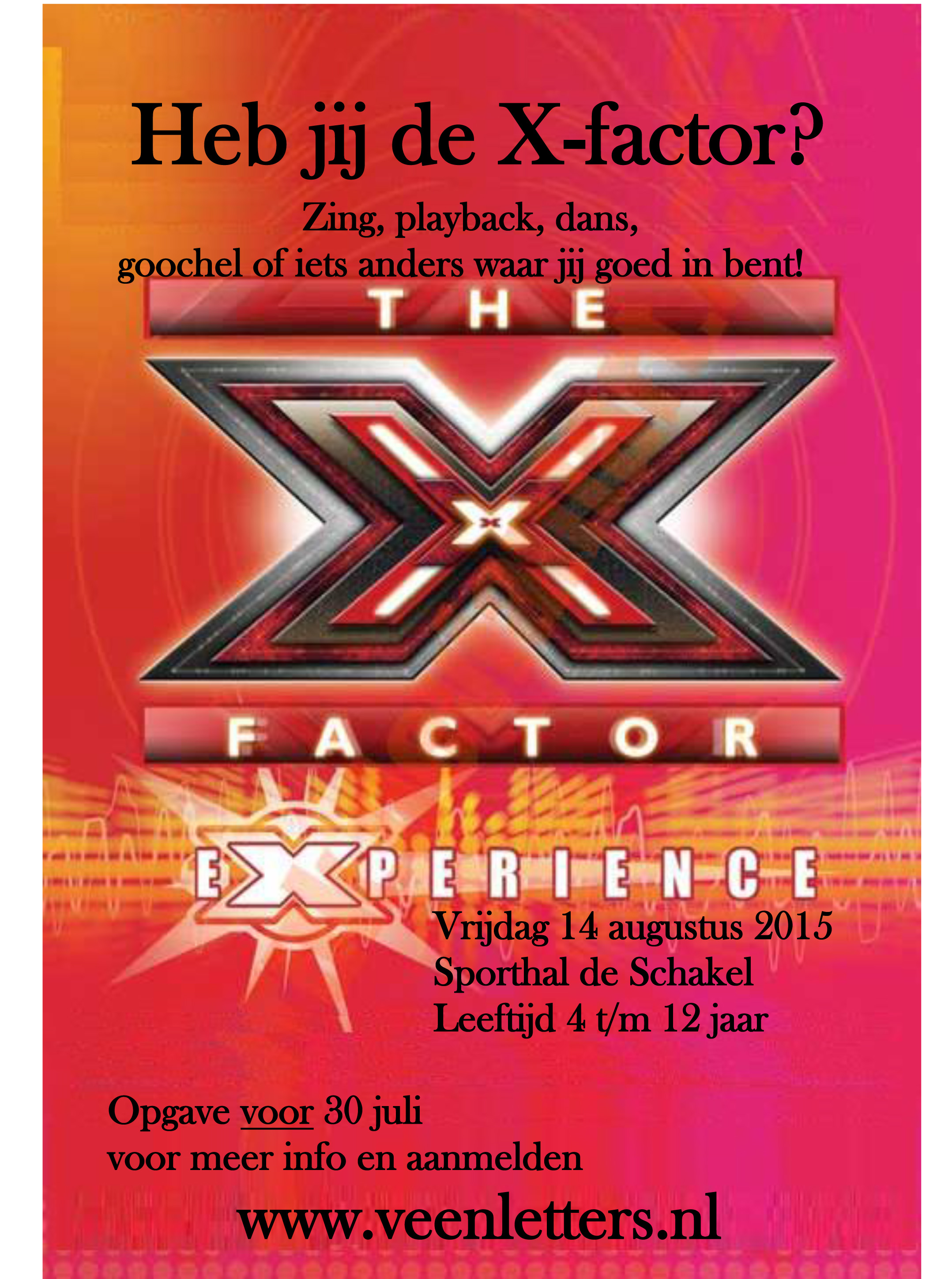 Poster Polderfeest X-factor