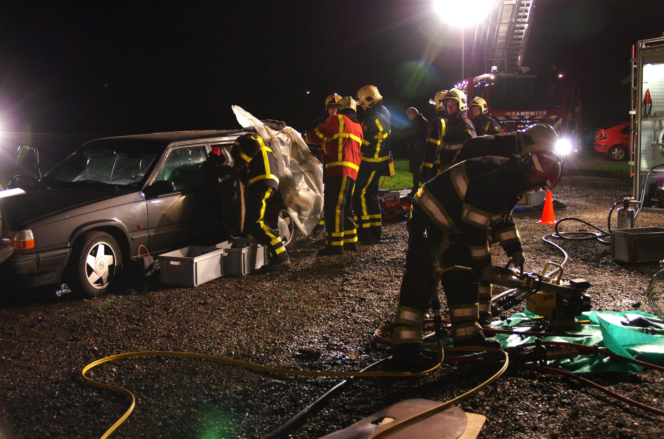 Oefening brandweer Scherpenzeel Kuinre