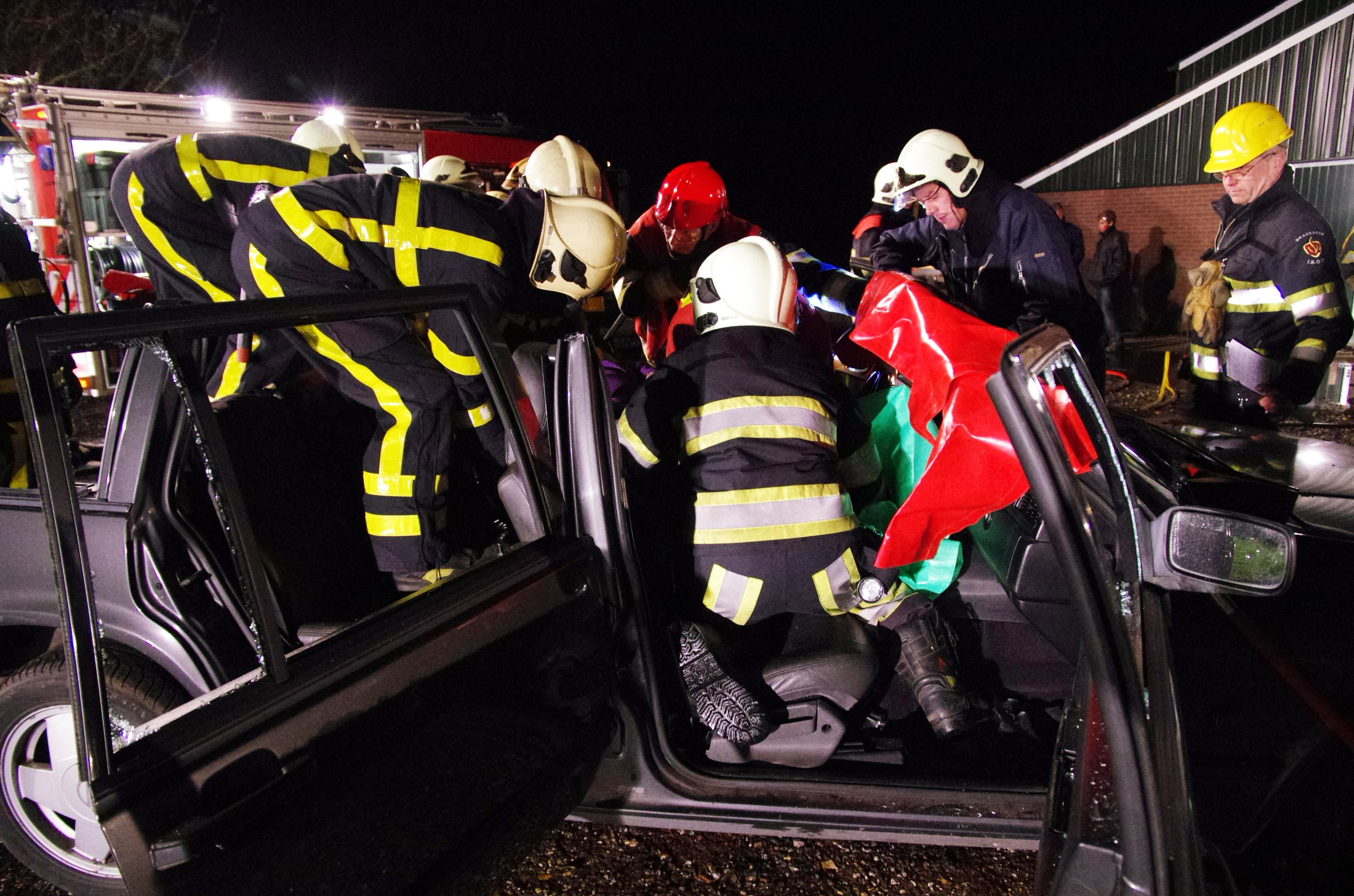 Oefening brandweer Scherpenzeel Kuinre